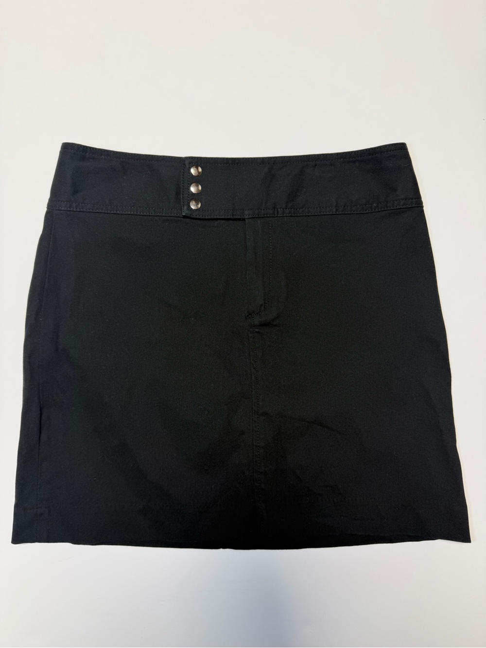 VTG Banana Republic Stretch Black Skirt with Snap Waist - Picture 1 of 6